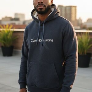 Calvin Klein Jeans Men's Dark Gray Hoodie